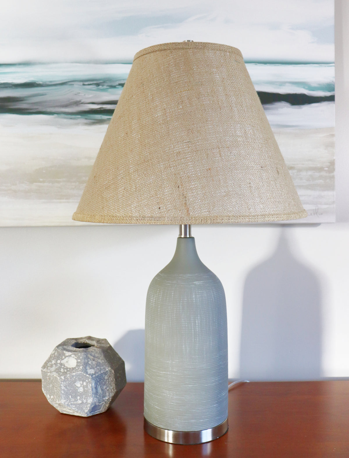 Brighten Your Space With A Burlap Lampshade