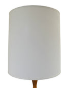 Cream linen lampshade.
